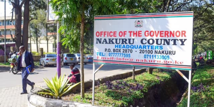A Sign Post Of The Nakuru County Government. Photo/Kna