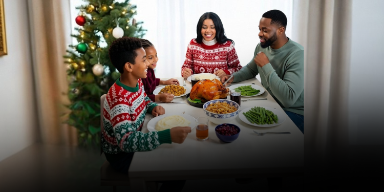 A Family Celebrating Christmas.