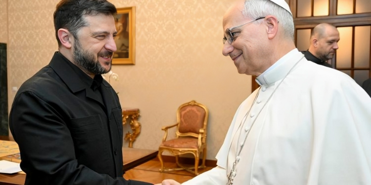 Zelenskyy Meets Pope Leo Amid Debate Of Ceding Territory To Putin A Collage Photo Showing Pope Leo And Ukraine President Zelenskyy. Photo/Vatican Media