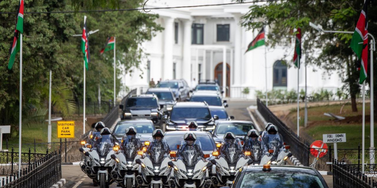 A Convoy Escorting President Ruto As He Drove To Nyayo Stadium For Jamhuri Celebrations. Photo/William Ruto'S Facebook