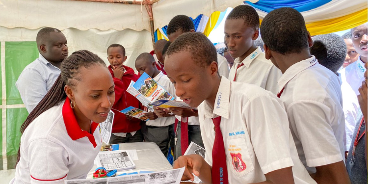 M.p. Shah Chania Boys High School, History, Performance And Contacts A Photo Of M.p. Shah Chania Boys High School Students During Career Fair Photo/Chuka University