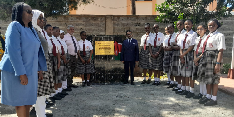 M.p. Shah Chania Girls’ High School, History, Performance And Contacts Mp Shah Chania Girls' High School Students And Officials During The Official Renaming Of The School In Thika. Photo/The Star