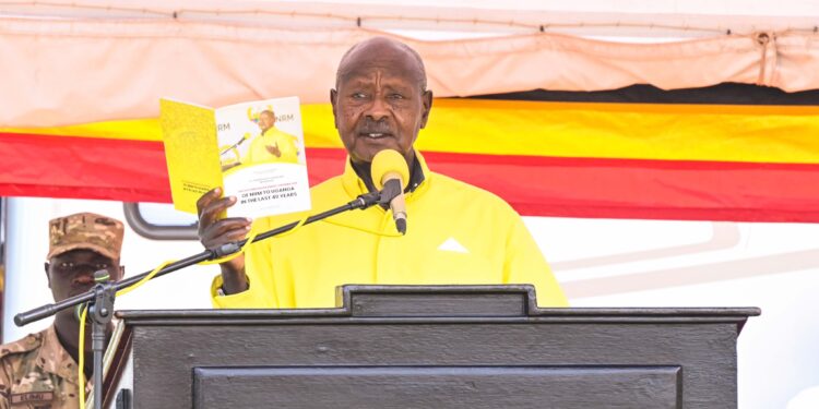 Uganda President Yoweri Museveni Addressing A Campaign Rally Ahead Of January 2026 Elections.