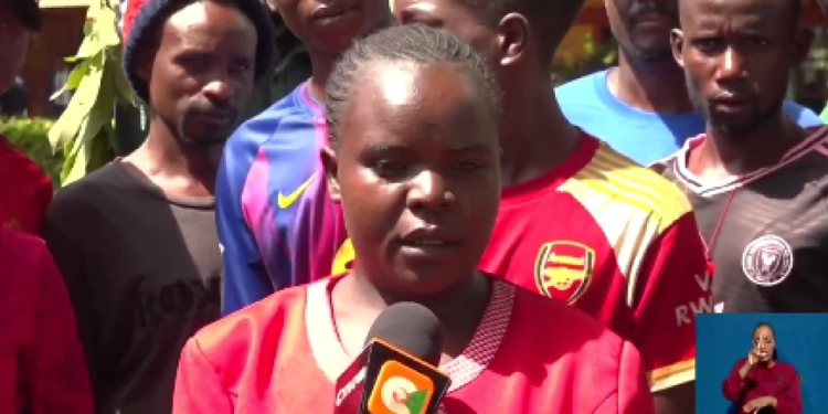 Raganga Secondary School, Where The Best Student Scored A D In Kcse 2025 A Screengrab Of Protesting Parents At Raganga Secondary School. Photo/Screengrab