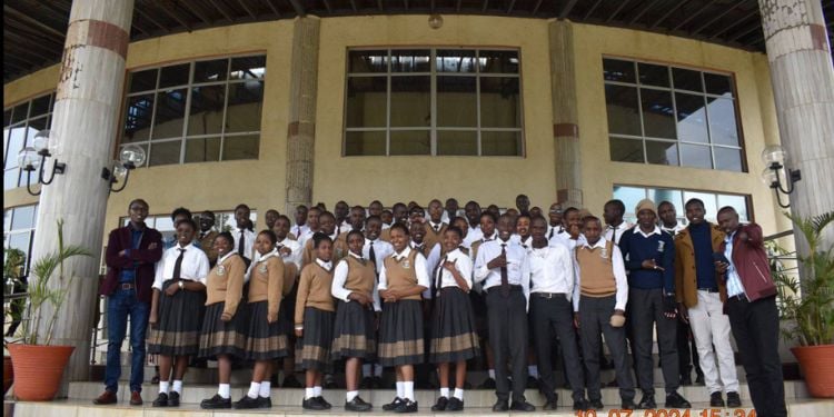 Elburgon Secondary School Students At Kenyatta University Library. Photo/ Ku Library