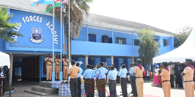 Koelel Forces Academy Fees, Kcse Performance And Contacts Koelel Forces Academy Students In Assembly. Photo/Kdf