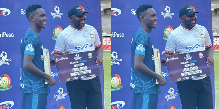 Sportpesa League’s December Award Winner Waithira Shrugs Off Gor Mahia Defeat A Photo Of Joe Waithira Who Won Sport Pesa League. Photo/X Moses