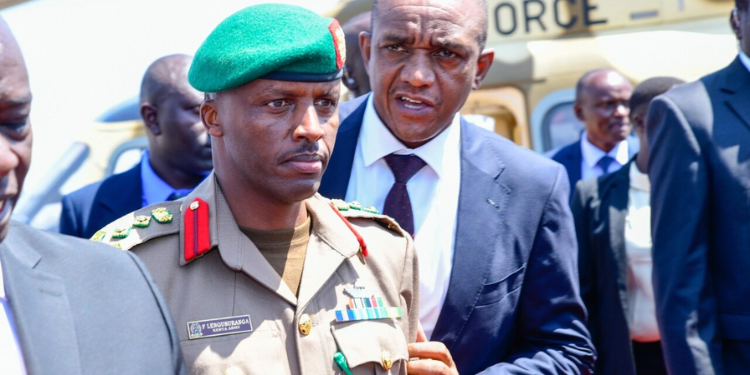 A Photo Collage Of President William Ruto'S Adc Colonel Fabian Lengusuranga In A A Green Beret Photo/Pcs