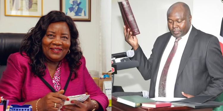 A Photo Collage Of Unep Ambassador Ida Odinga And Psc Francis Meja Photo/Kajiado News