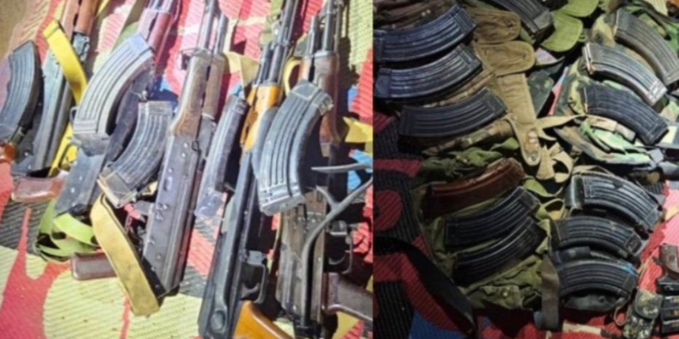 Al-Shabaab Terror Plot To Attack Nairobi During Ramadhan Foiled A Photo Of Recovered Al-Shabaab Millitants Arms And Ammunition Photo/Dci Kenya