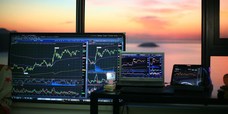 A Photo Showing A Trading Setup That Are Displaying Stock Charts Photo/Courtesy