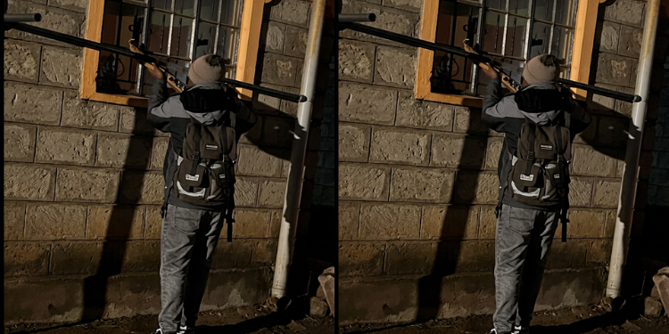 A Screengrab Appears To Capture A Police Officer Allegedly Firing Shots At A Student’s House During A Party. Photo/Bravin Yuri