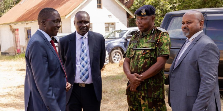 Eacc Officials During The Recovery Of Public Land Grabbed In Machakos. Phot/Eacc