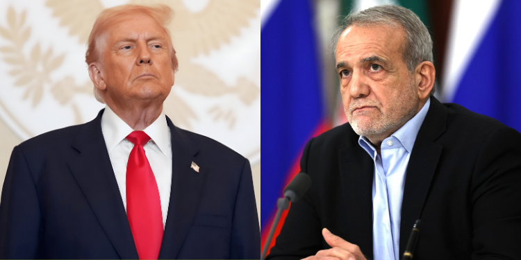 Photo Collage Of President Trump And President Masoud Pezeshkian. Photo/Kremlin.ru