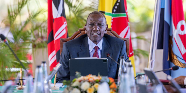 President William Ruto During A Meeting At State House, Nairobi. Photo/Pcs