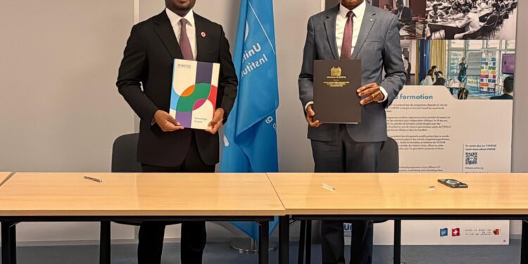 Kenya Signs Three‑Year Deal With Unitar To Boost Internal Security Ps Raymond Omollo And Mr. Evariste Karambizi Of Unitar Sign A Three-Year Mou In Geneva To Boost Training, Research, And Institutional Capacity For Kenya’s Internal Security And Public Administration Agencies. Photo: Ministry Of Interior