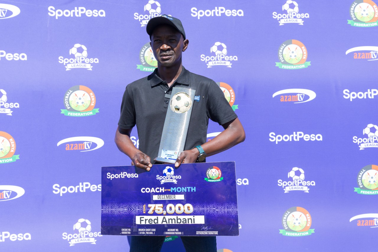 Afc Leopards Head Coach Fred Ambani Crowned Coach Of The Month In The Sportpesaleague.