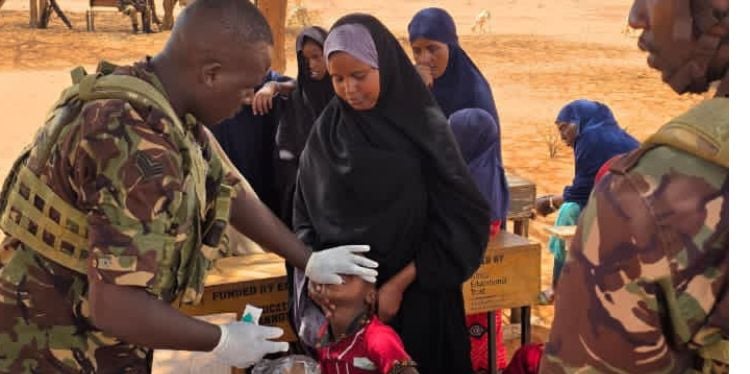 Kdf Offering Healthcare Services In Wadajit