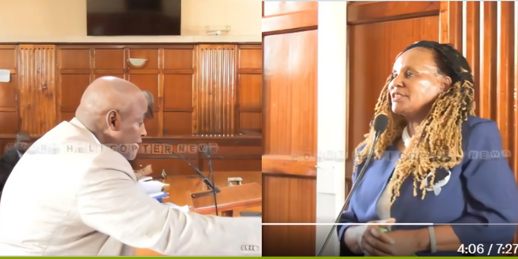 A Photo Of Jane Gatwiri, Mother Of Mwenda And A Section Of Court Proceeding. Photo/Court Helicopter News
