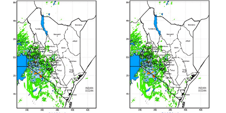 Nairobi Among Counties Expected To Receive Rainfall On Sunday A Photo Showing The Cumulative Rainfall Forecast For Sunday. Photo/Kmd X