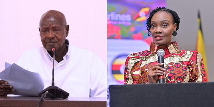 President Yoweri Museveni And Jennifer Bamuturaki.