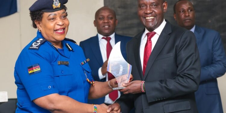 A Photo Of Hon. John Ololtuaa, And Lydia Ligami .Photo /National Police Service (Facebook)