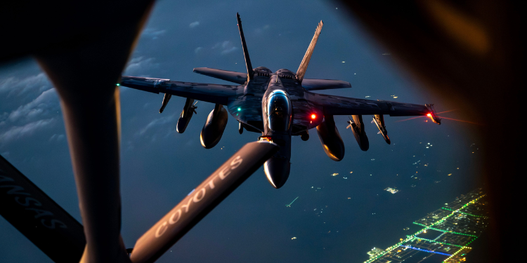 Iranian Ship Sailing Near American Aircraft Carrier Hit By Strikes