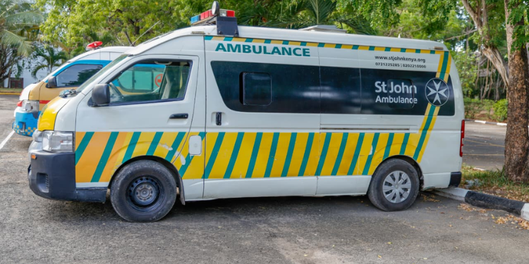 Kenya To Get Free Ambulance Services As Ruto Unveils Emergency Response Reforms A Photo Of St. Johns Ambulance In Mombasa Beach Hotel Photo/Kenya Police Service