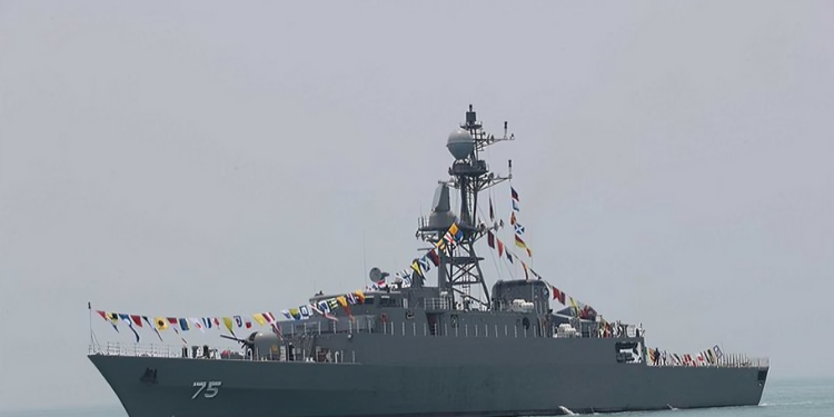 A Photo Of Iranian Navy Frigate ‘Iris Dena’. Photo/ Army Recognition (X)