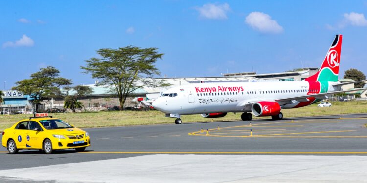 Kq Clarifies Its Shareholding Structure After Reports Of Govt Acquiring Controlling Stake A Kenya Airways Plane At Jkia, Nairobi. Photo/Kq.