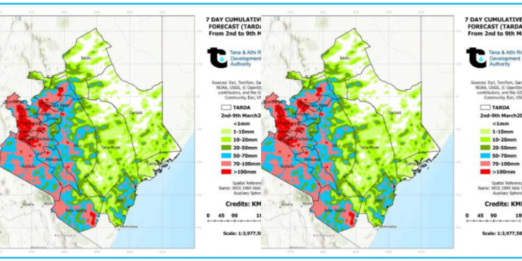A Screenshot Of Tarda'S Rainfall Forecast. Photo/ Tarda(X)