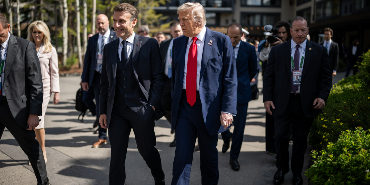 President Donald Trump And President Of France Emmanuel Macron. Photo/White House
