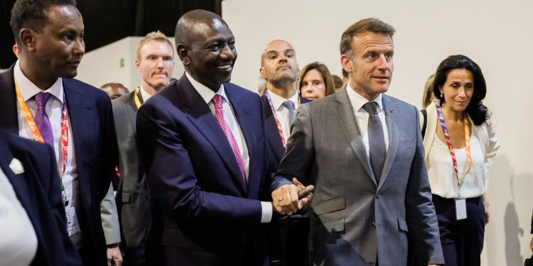 Nova Garage Opens Applications For Africa’s Top Young Tech Entrepreneurs President William Ruto With Emmanuel Macron. Photo/ Macron