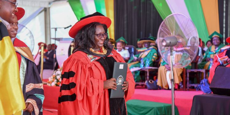 Teresia Nyambura: First Woman In Kmfri Laboratory To Earn A Phd, Once Studied Theology Teresia Nyambura After Being Awarded Her Phd At Tum. Photo/File