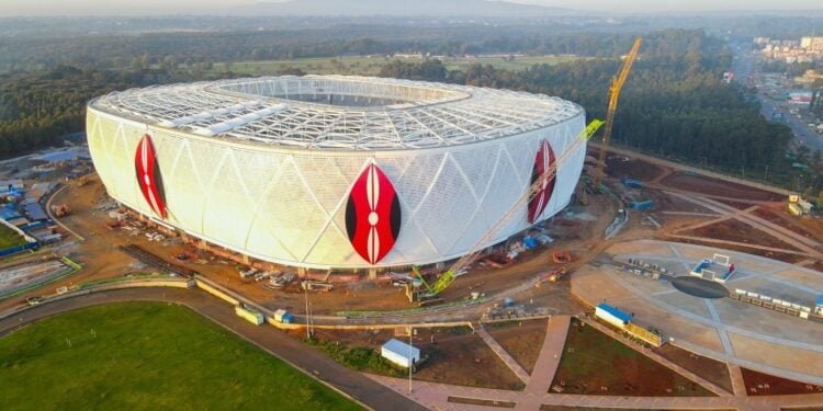 Aerial View Of The 60,000-Seater Talanta Stadium