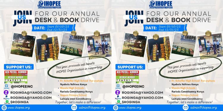 Pupils In Kenya Benefit From Ihopee'S Donation Of Desks And Cbc Textbooks