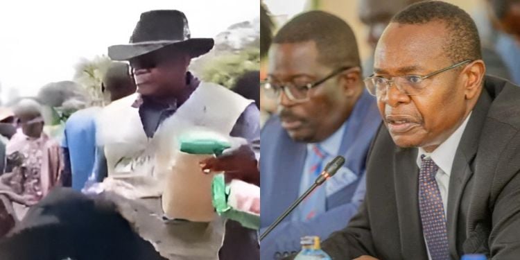 Busia Governor Paul Otuoma Is Facing Public Criticism As A Video Of Him Hitting One Of His Supporters During A Seed Distribution Event.