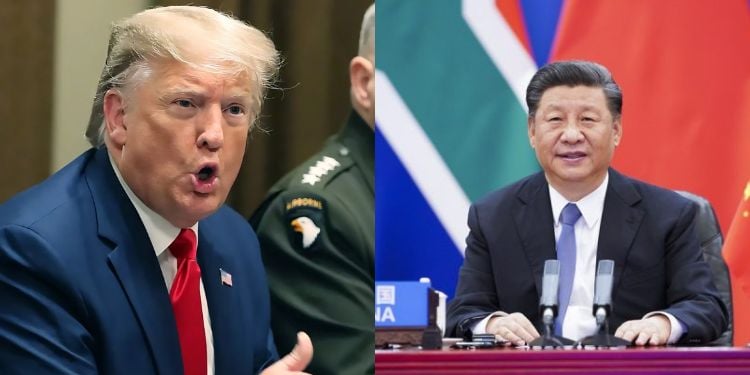 A Collage Image Of The Us President Donald Trump And Chinese President Xi Jinping. Photo/China Xinhua News.