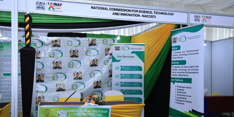 27 Candidates Shortlisted For Science Commission Jobs Nacosti Banner At A Past Event At Egerton University. Photo/Nacosti(Facebook)