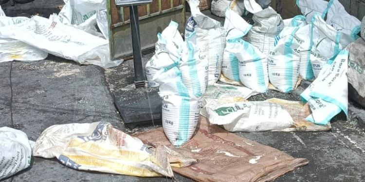 250 Bags Of Fake Fertilizer Linked To Agricultural Criminal Networks Have Been Seized In Kakamega During A Raid Targeting Illegal Inputs.