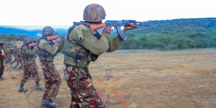 During The Recruits' Report At The Dfrts, The Event Was Presided Over By Brigadier Alphonce Ndar Of The Kdf In Eldoret, Uasin Gishu County.