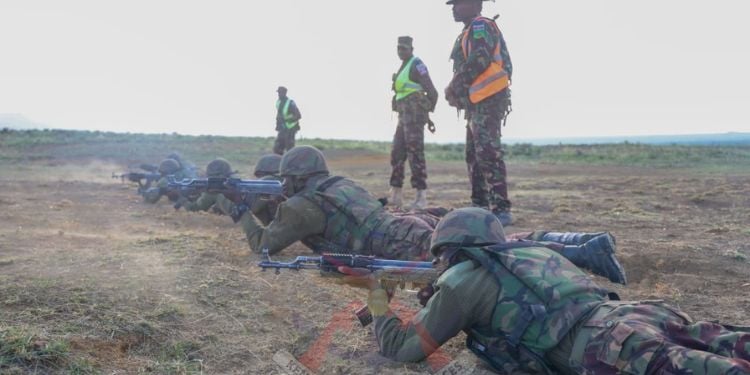 During The Recruits' Report At The Dfrts, The Event Was Presided Over By Brigadier Alphonce Ndar Of The Kdf In Eldoret, Uasin Gishu County.