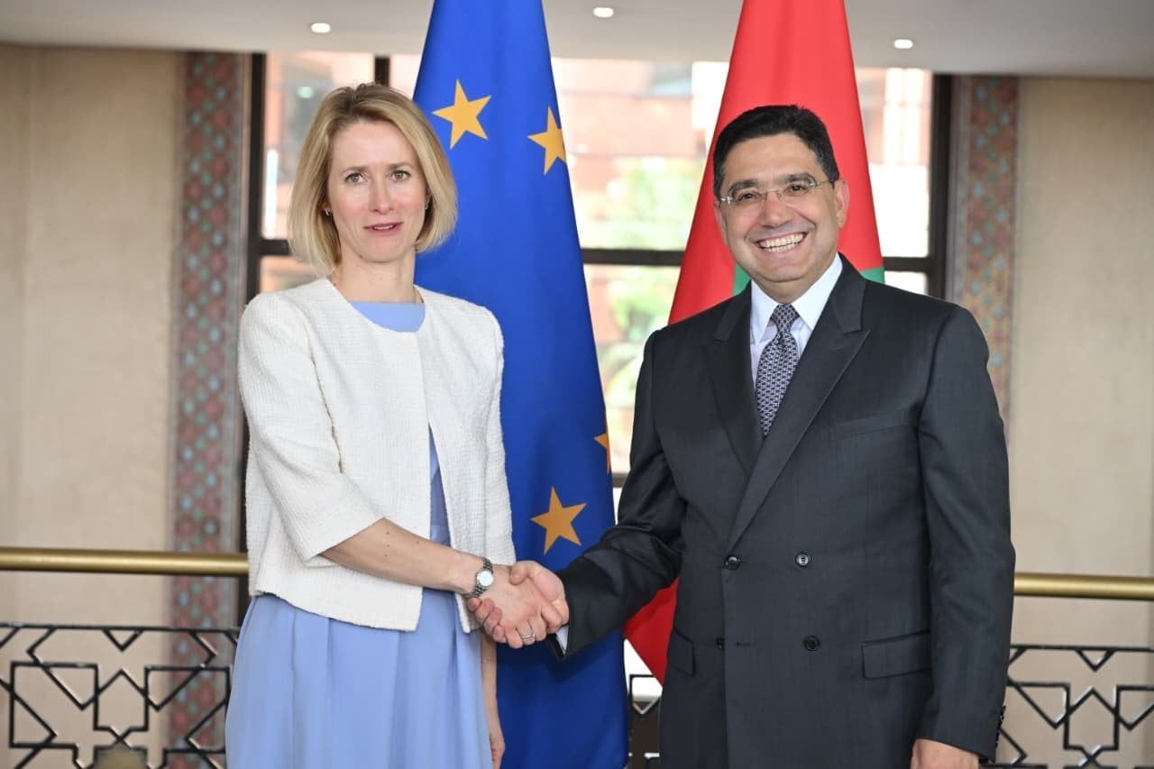 Morocco'S Mfa Nasser Bourita Holds Talks With The High Representative For Foreign Affairs And Security Policy And Vice-President Of The European Commission, Ms. Kaja Kallas In Rabat.