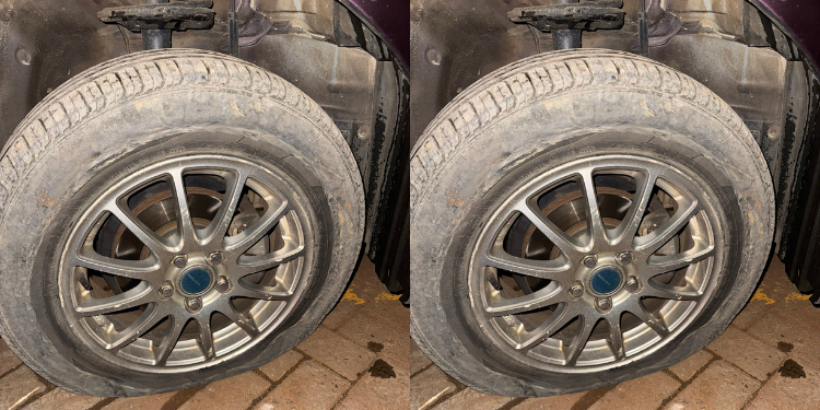 Uproar As Unchecked Potholes In Hurlingham And Kilimani Pose Risks To Motorists Damaged Tyres At Hurlingham . Photo/ Benerd Ndong/ X