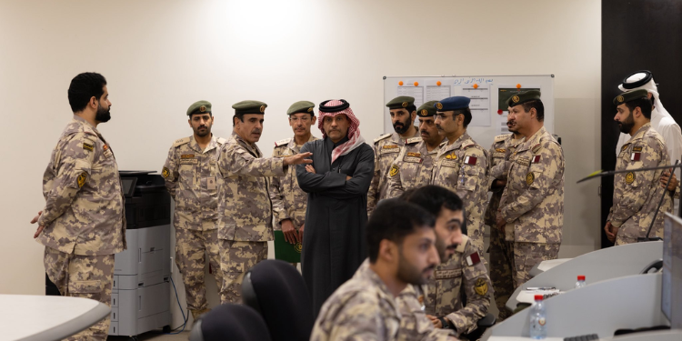 Qatar Deputy Prime Minister And Minister Of State For Defence Affairs Abdulrahman Bin Hassan Engaging The Counry'S Forces In March 2026 Photo/Qatar Defence Ministry