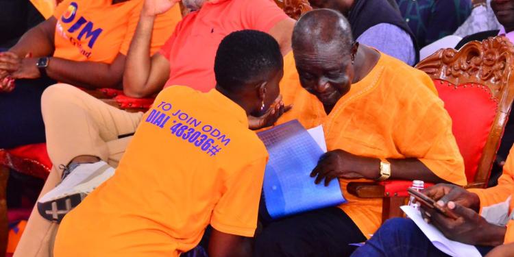 Meet Roseline Alionya The Odm Young Captains Chair Making Headlines Roseline Alionya And Odm Party Leader Oburu Odinga . Phot/ Roseline Alionya / Fb