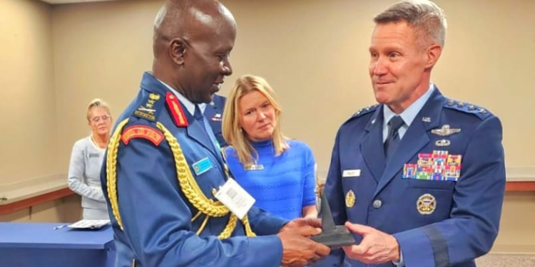 Kenya Air Force Commander Inducted Into Prestigious U.s. Military Roll Commander Kenya Air Force, Major General Bernard Waliaula