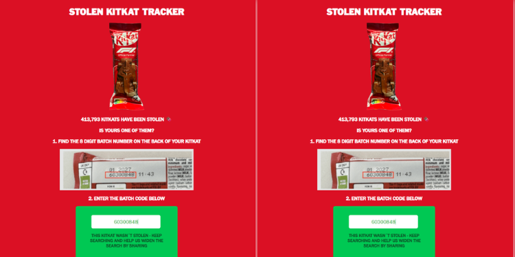 How To Check If Your Kitkat Is Part Of The Stolen Chocolates Kitkat Launches Tracker To Find Stolen Chocolates