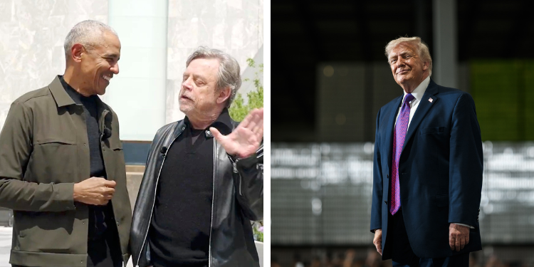 Photo Collage Of Barack Obama, Mark Hamill And Donald Trump