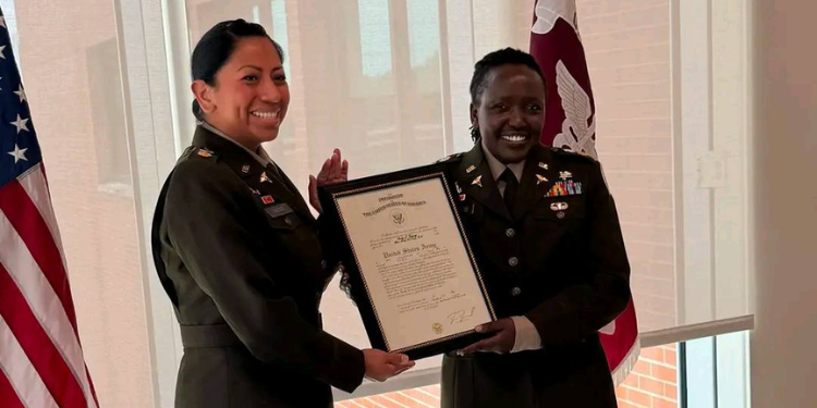 Gladys Kipsang, a Kenyan-born U.S. Army officer receiving accolades in the United States PHOTO/EMCC Daily